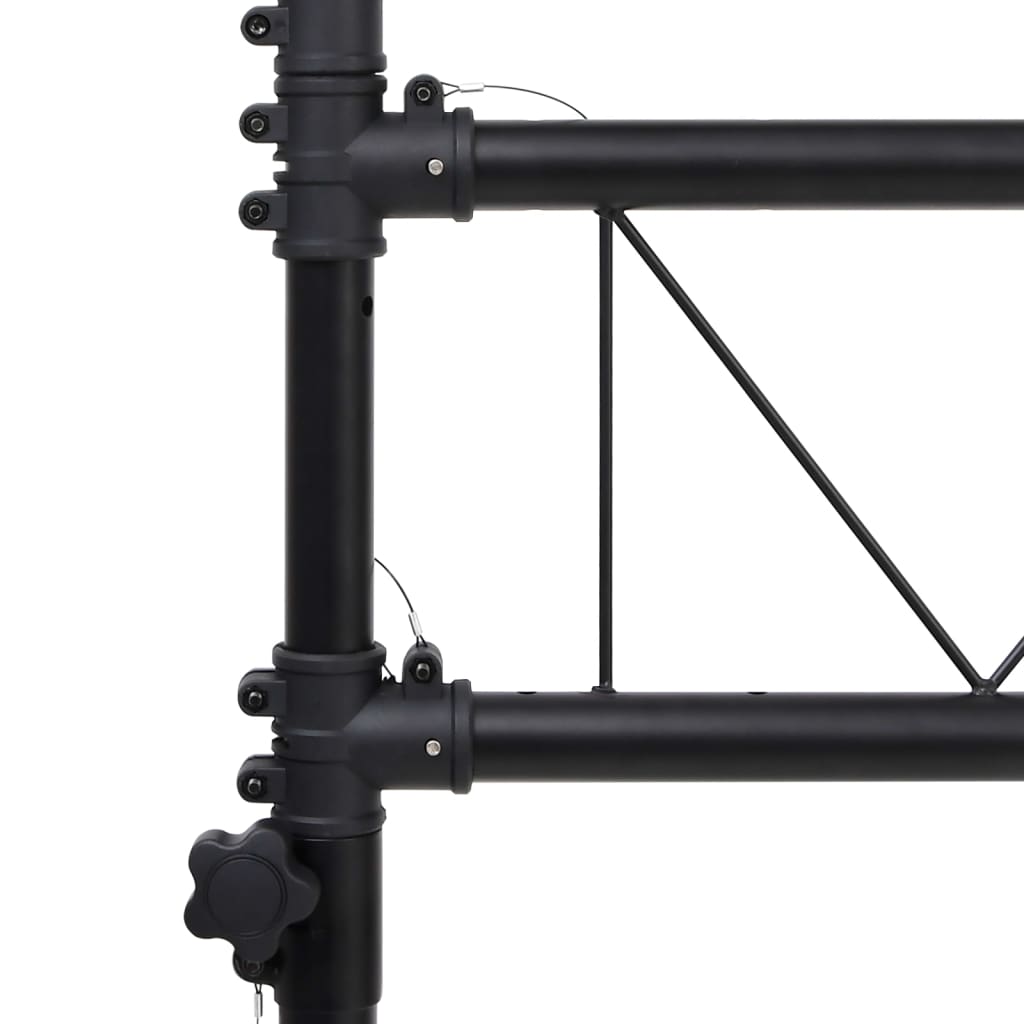 fekete acél lámpatartó 438 x 115 x (180-300) cm