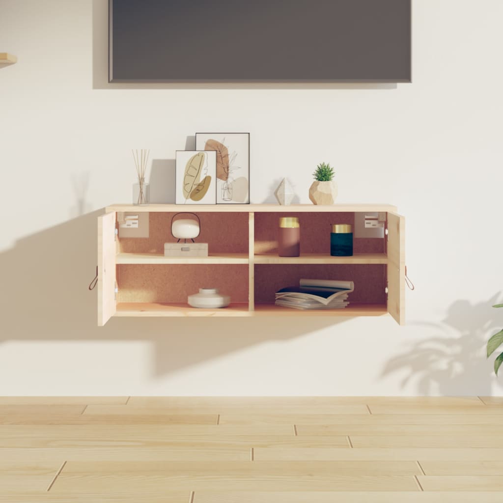 tömör fenyőfa faliszekrény 80 x 30 x 30 cm