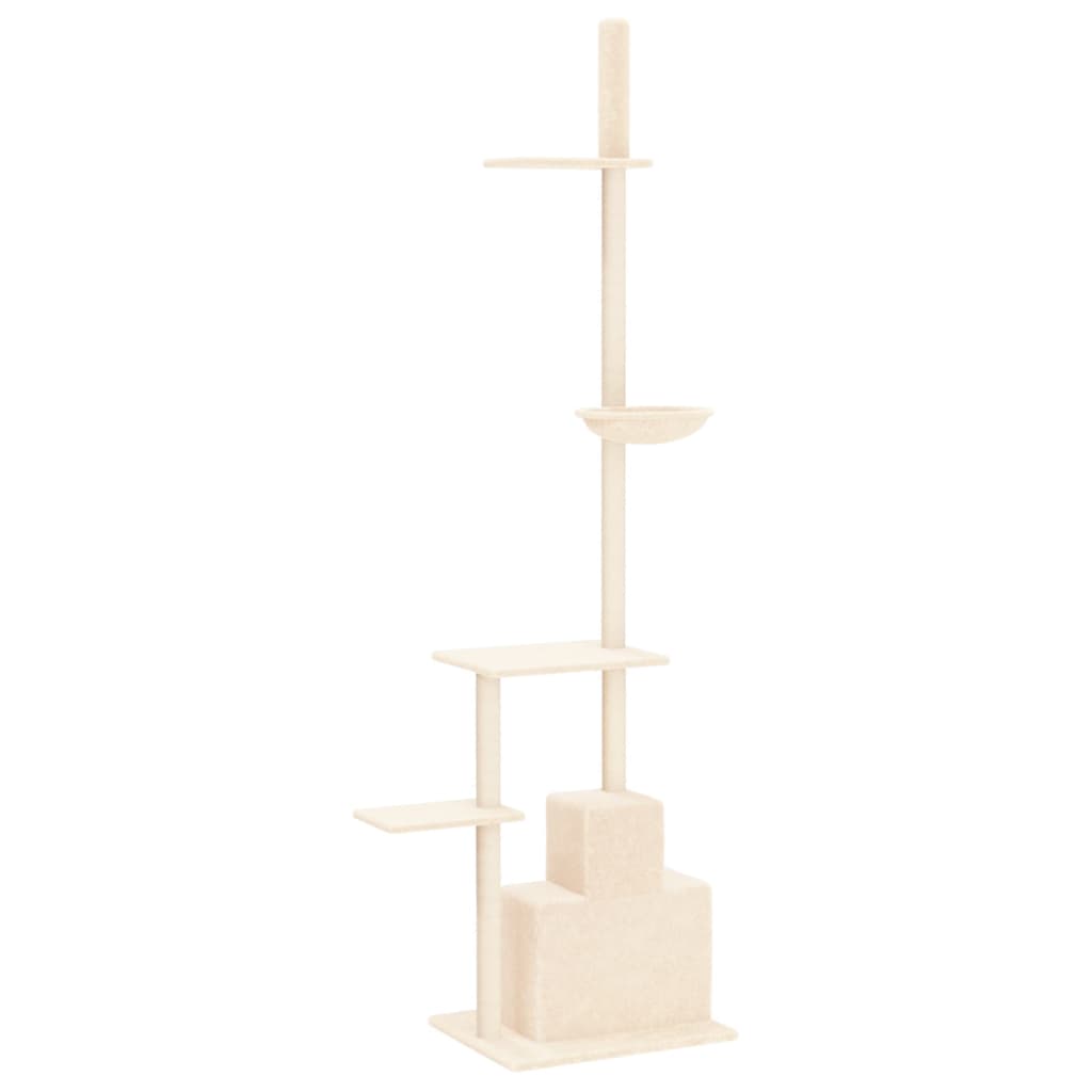 krémszínű plafonig érő kaparófa 250,5-276,5 cm