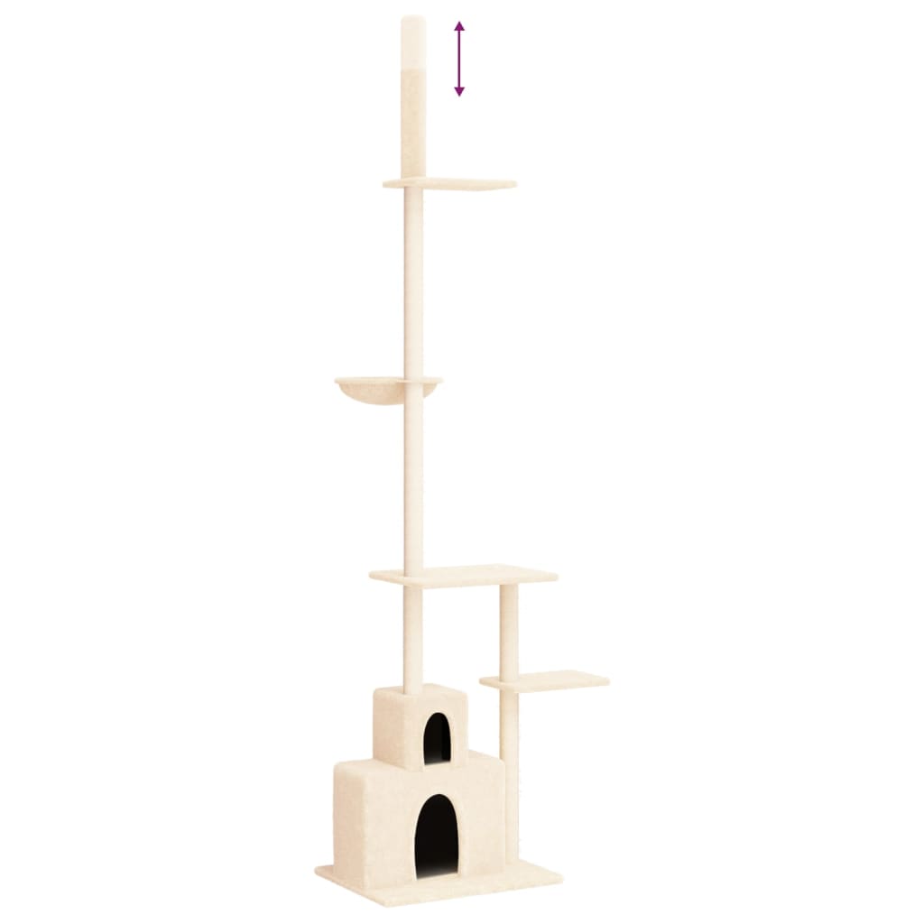 krémszínű plafonig érő kaparófa 250,5-276,5 cm