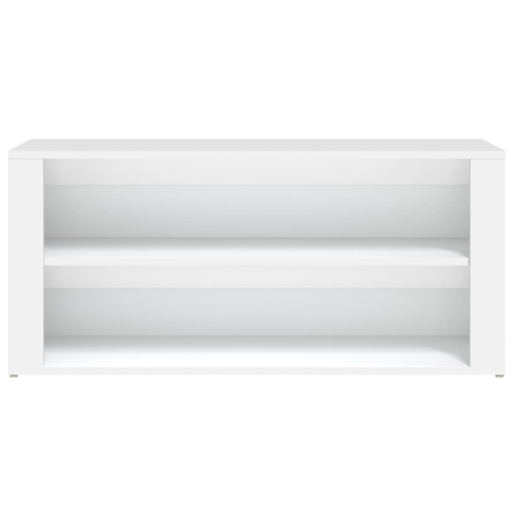 fehér szerelt fa cipőtartó 100x35x45 cm