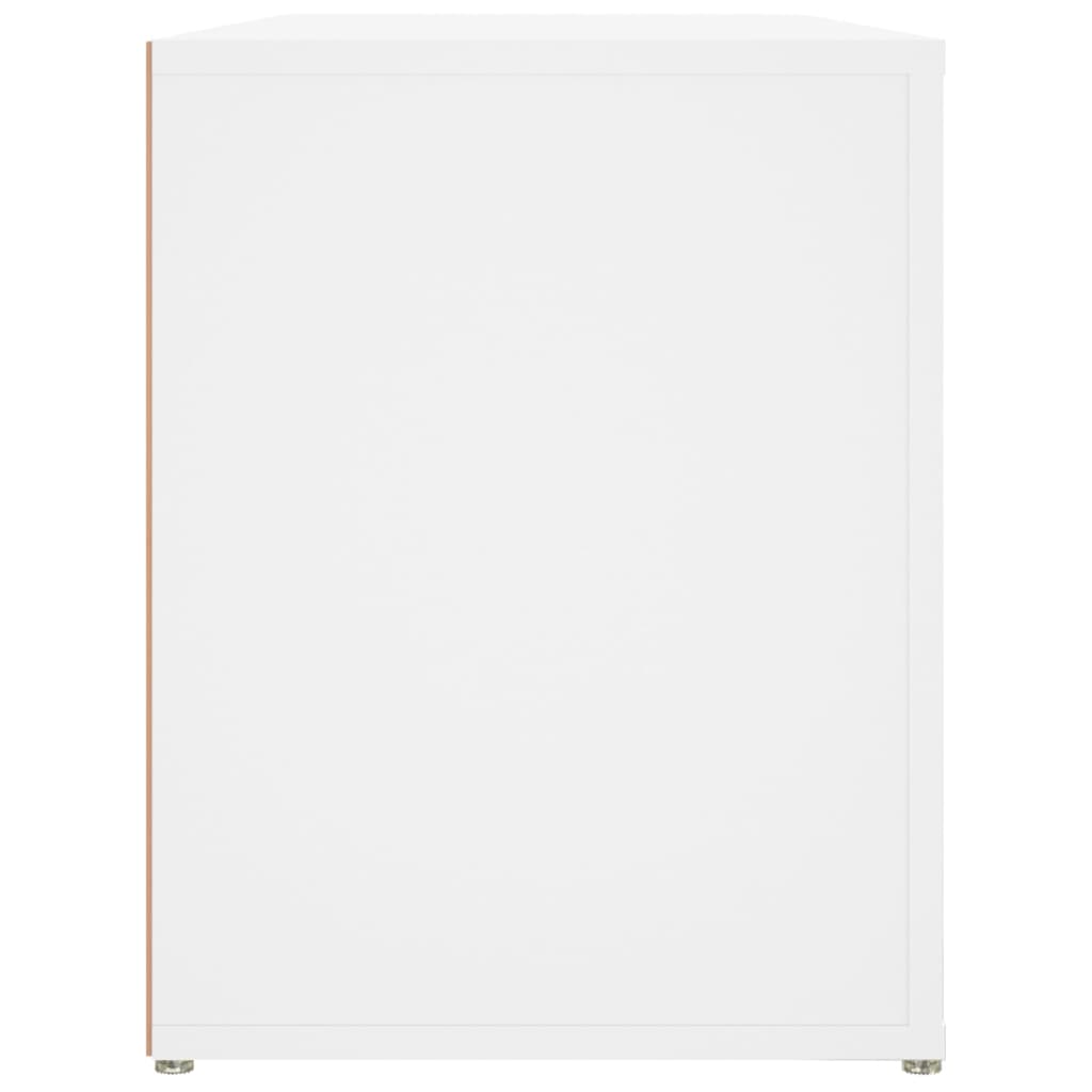 fehér szerelt fa cipőtartó 100x35x45 cm