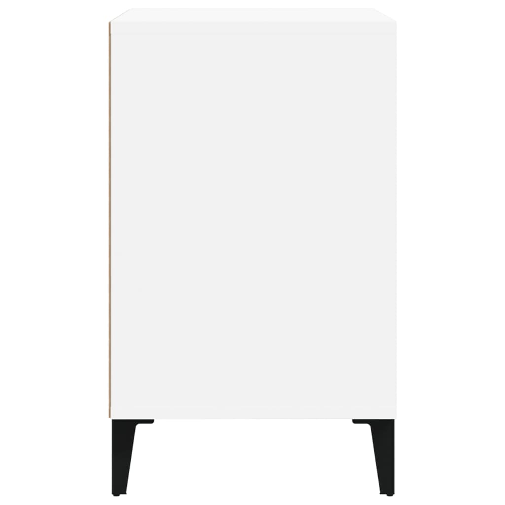 magasfényű fehér szerelt fa cipősszekrény 102x36x60 cm