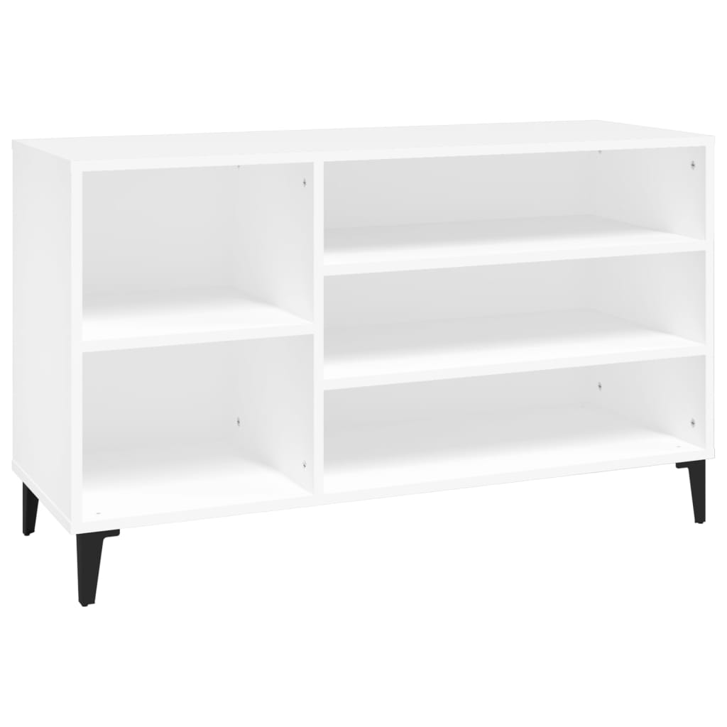 fehér szerelt fa cipősszekrény 102x36x60 cm