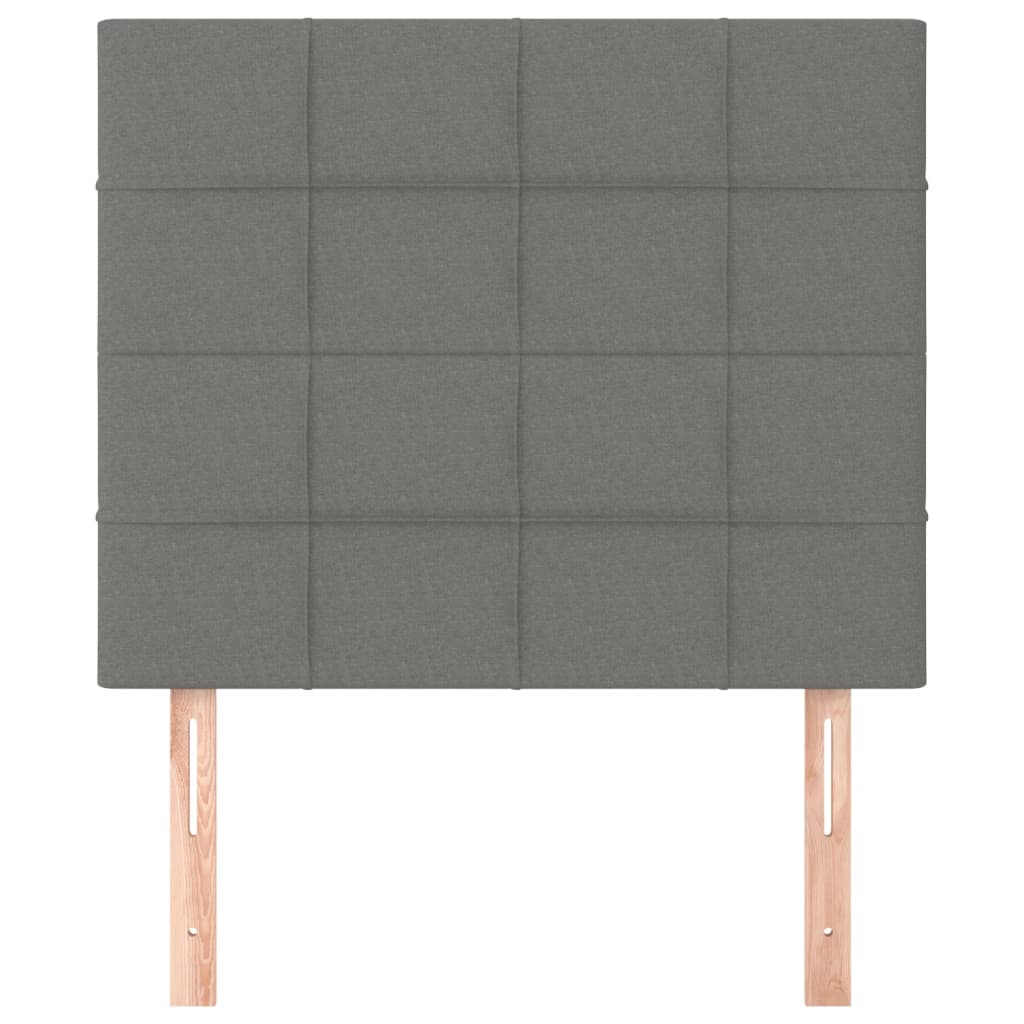 2 db sötétszürke szövet fejtámla 80 x 5 x 78/88 cm
