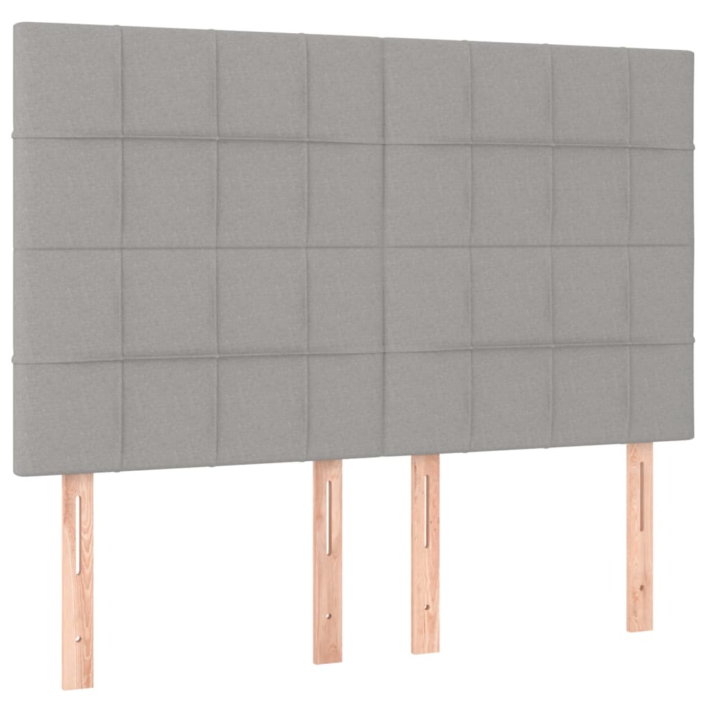 4 db világosszürke szövet fejtámla 72 x 5 x 78/88 cm