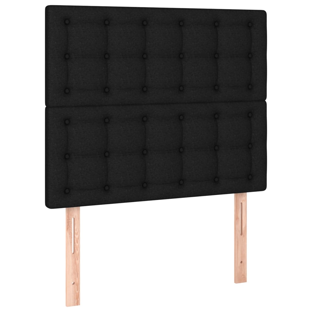 2 db fekete szövet fejtámla 100x5x78/88 cm