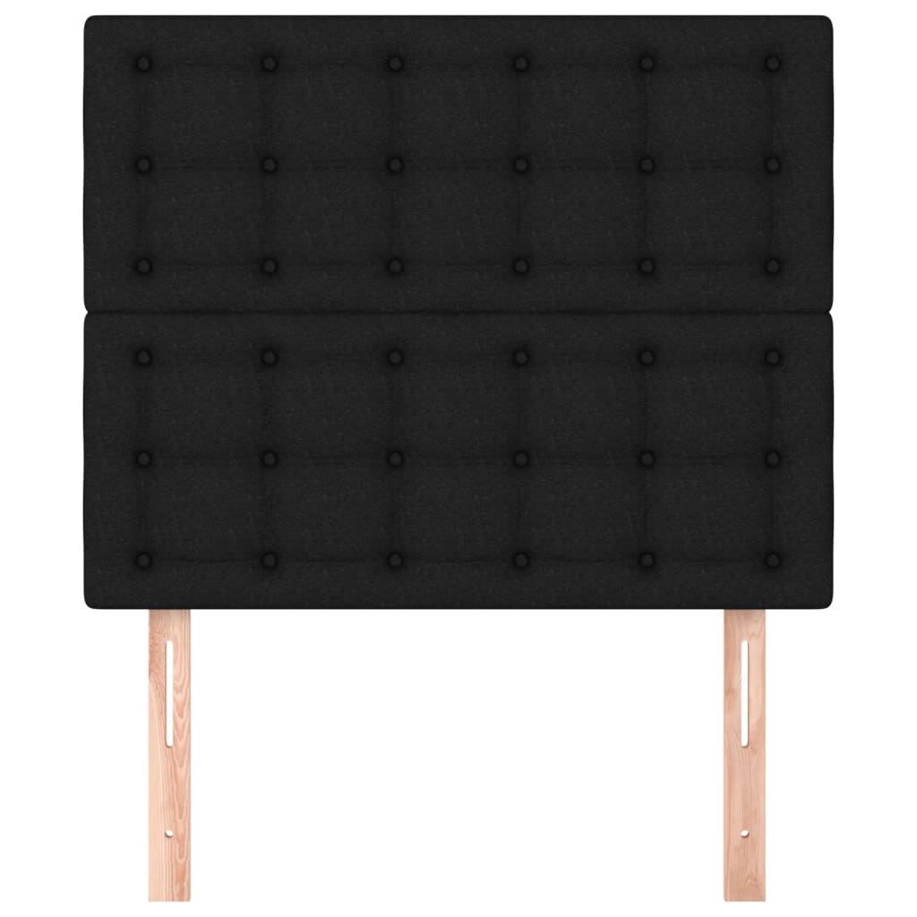 2 db fekete szövet fejtámla 100x5x78/88 cm
