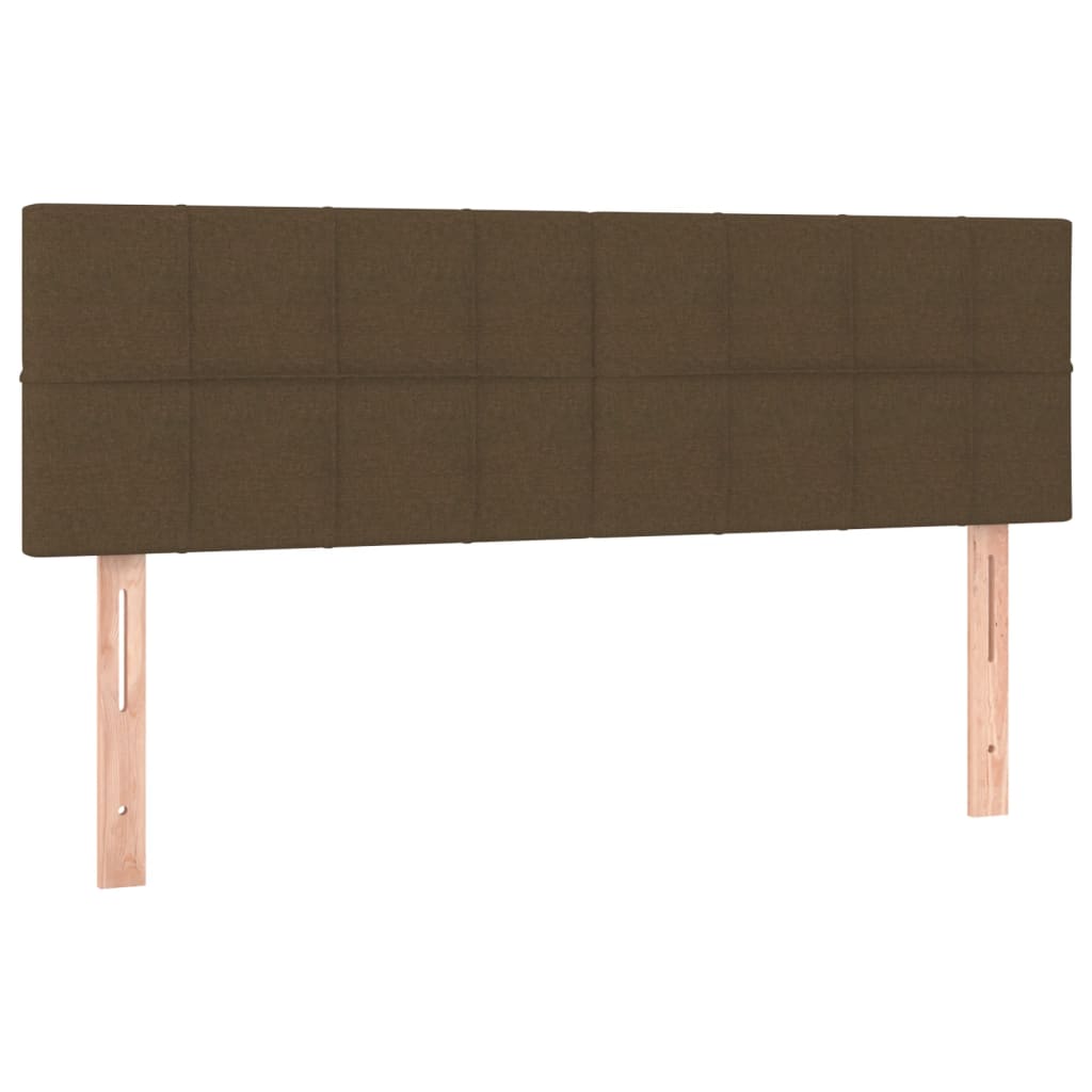 sötétbarna szövet LED-es fejtámla 144x5x78/88 cm