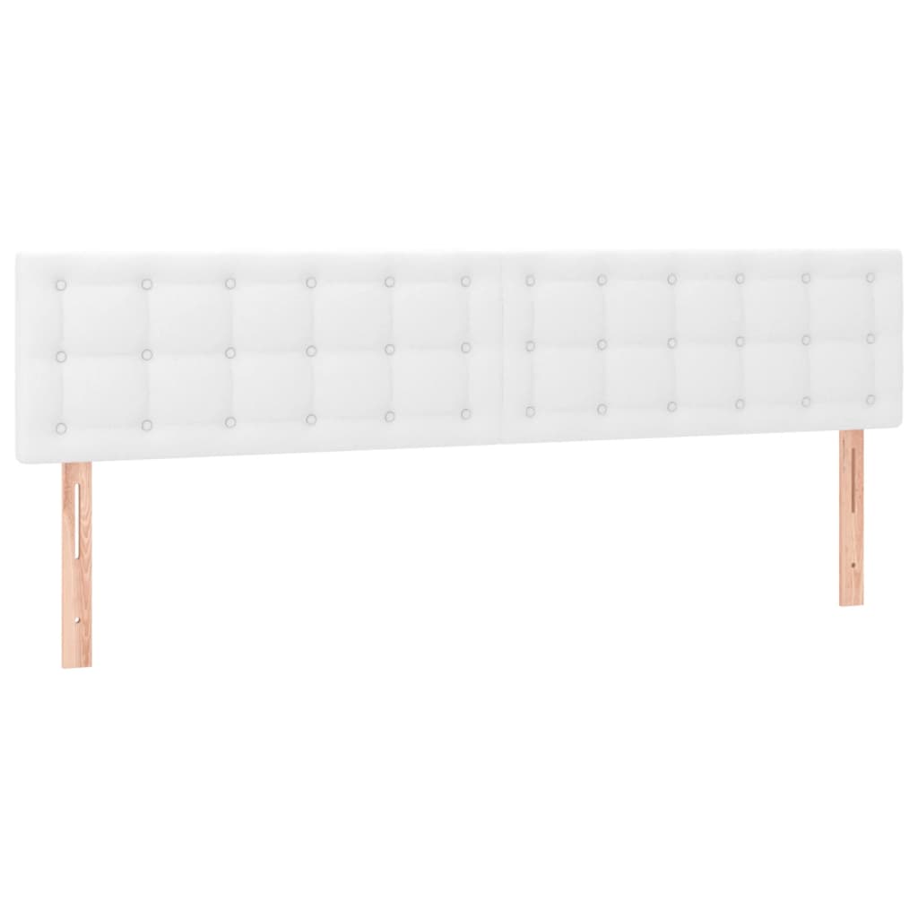 fehér műbőr LED-es fejtámla 200 x 5 x 78/88 cm