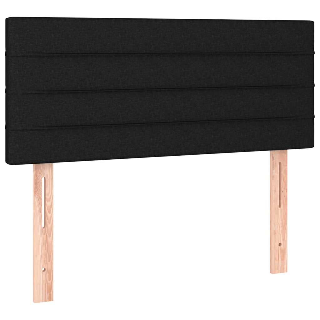 fekete szövet LED-es fejtámla 80 x 5 x 78/88 cm