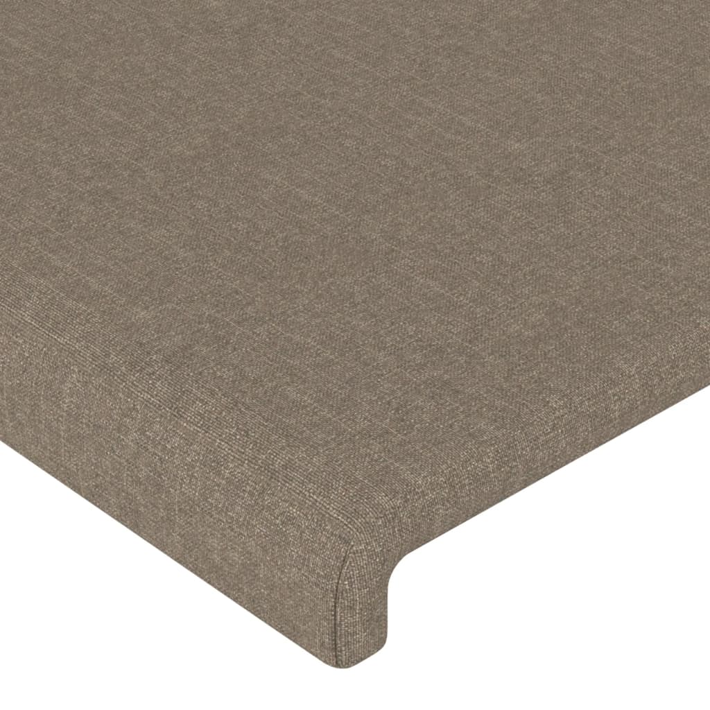 tópszínű szövet LED-es fejtámla 90x5x118/128 cm