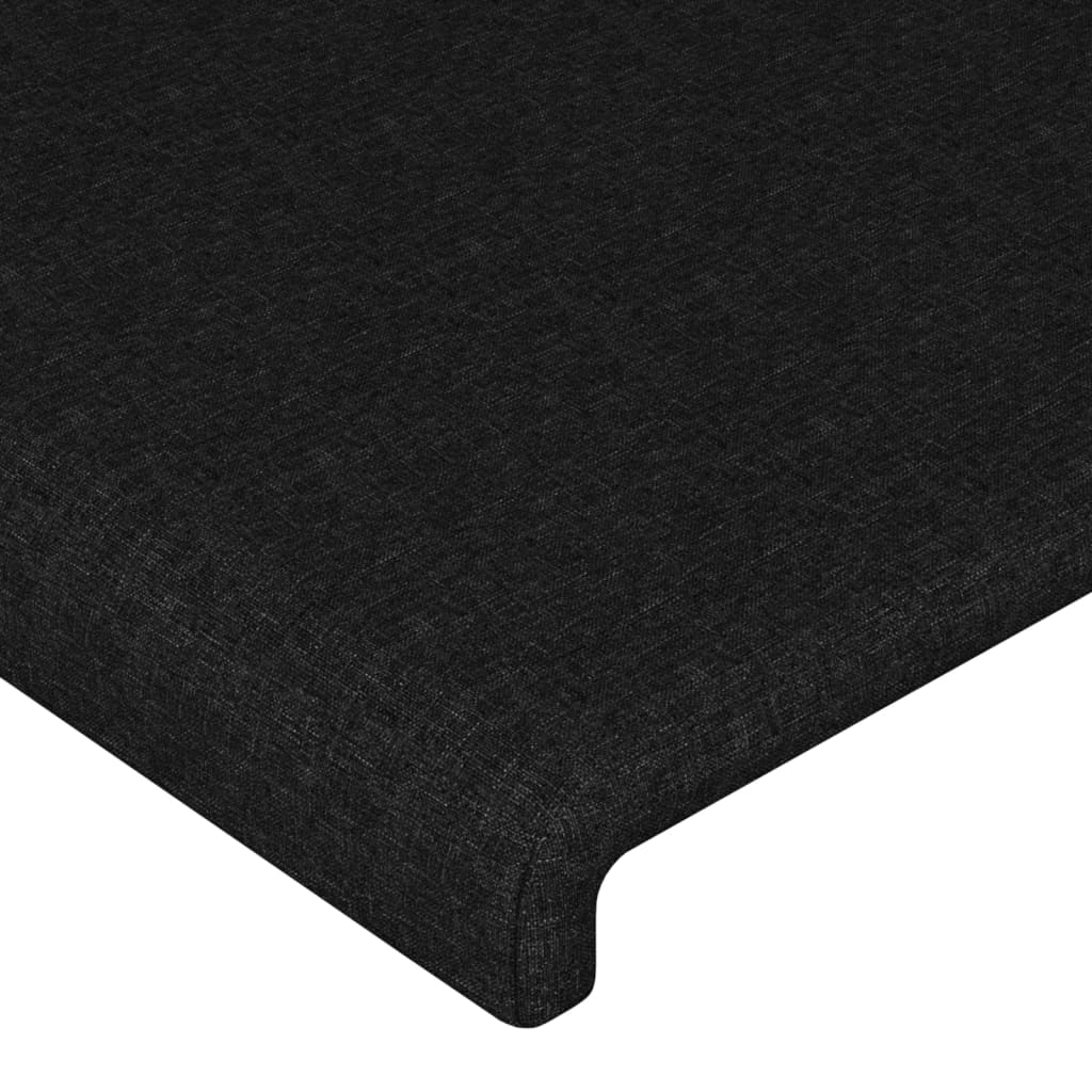 fekete szövet LED-es fejtámla 147 x 16 x 78/88 cm