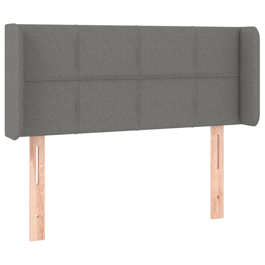 sötétszürke szövet LED-es fejtámla 93 x 16 x 78/88 cm