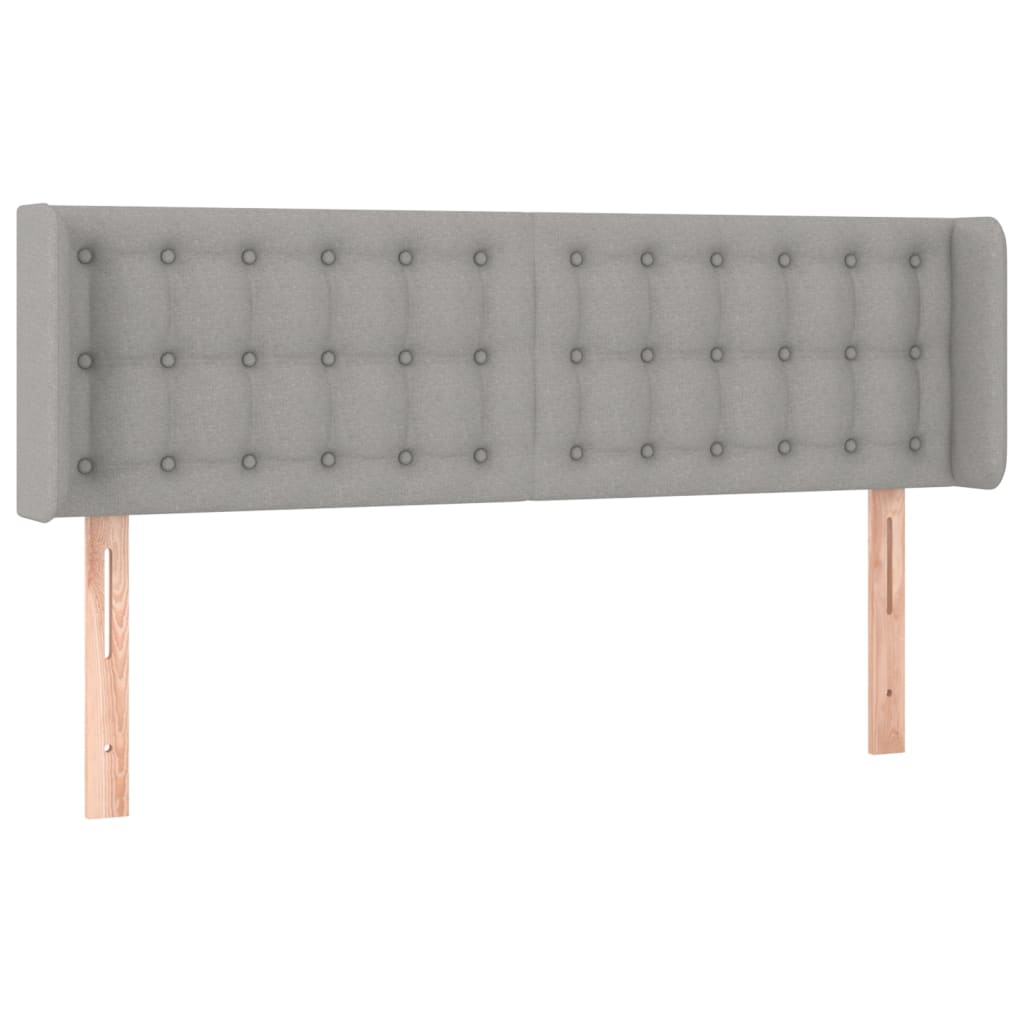 világosszürke szövet LED-es fejtámla 147 x 16 x 78/88 cm