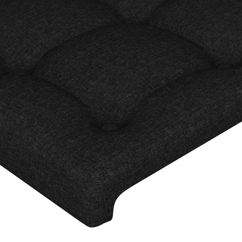 fekete szövet LED-es fejtámla 183 x 16 x 78/88 cm