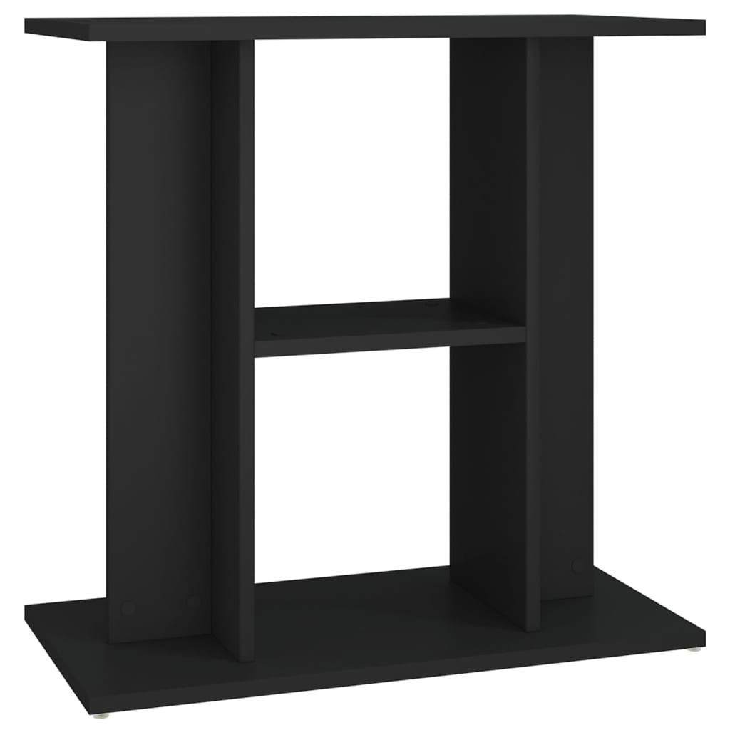 fekete szerelt fa akváriumi állvány 60x30x60 cm