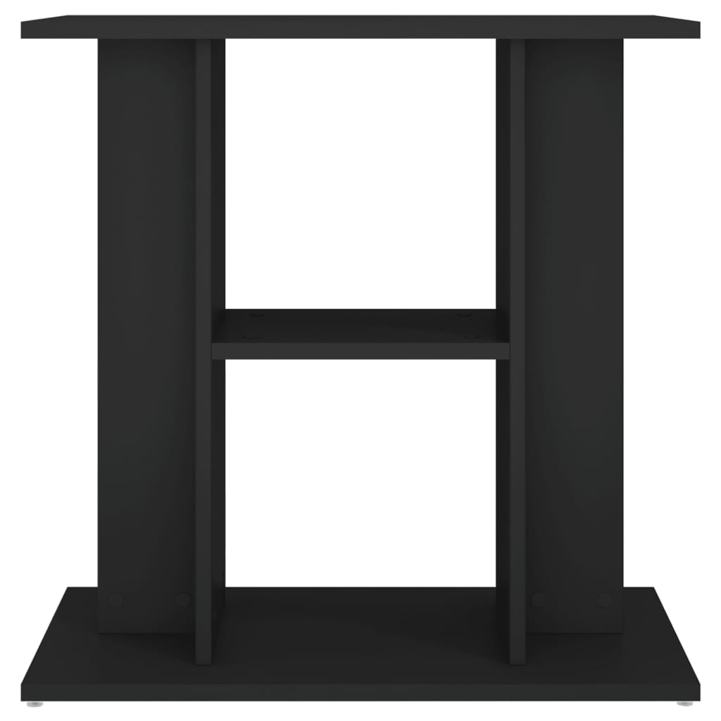 fekete szerelt fa akváriumi állvány 60x30x60 cm