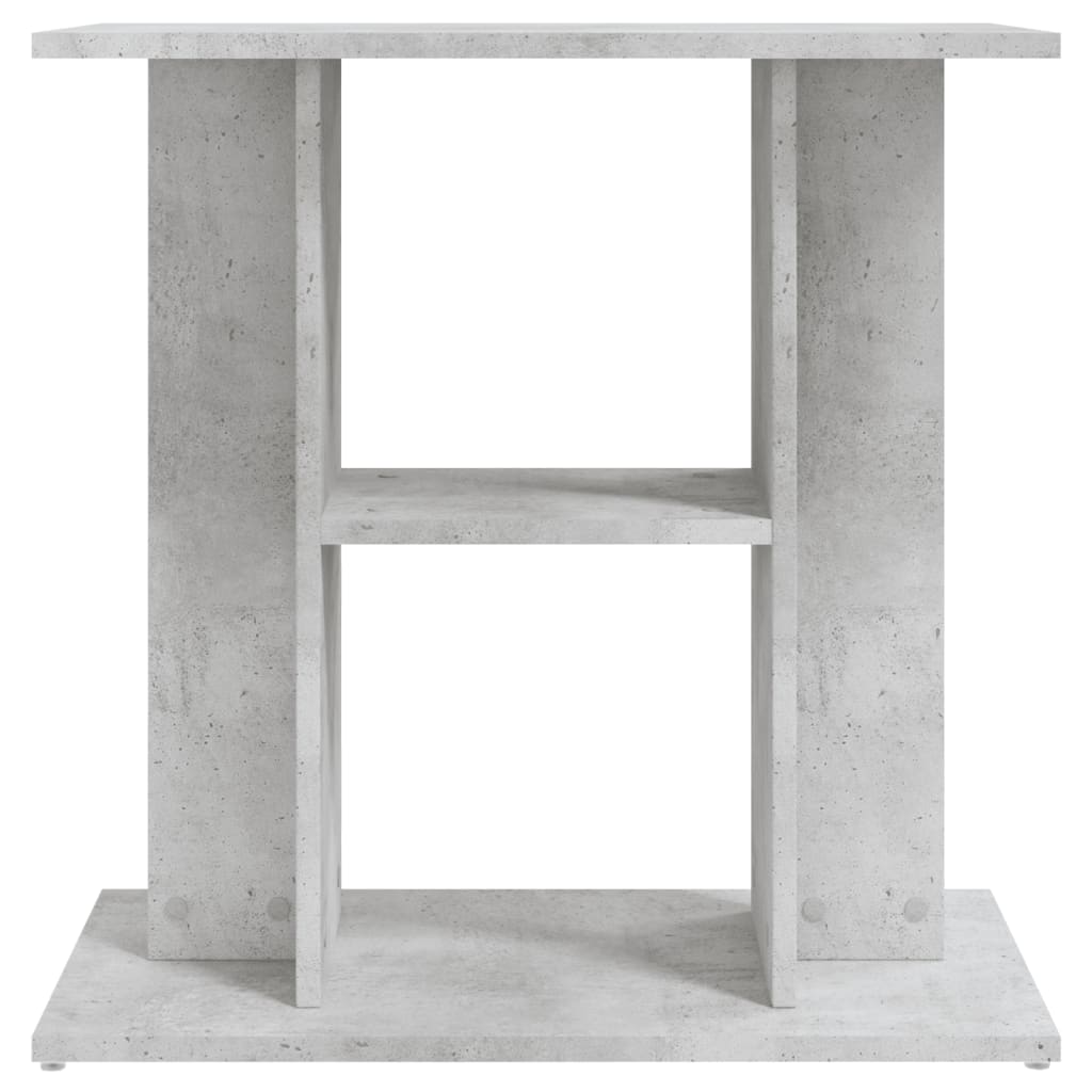 betonszürke akváriumállvány 60 x 30 x 60 cm rétegelt fából