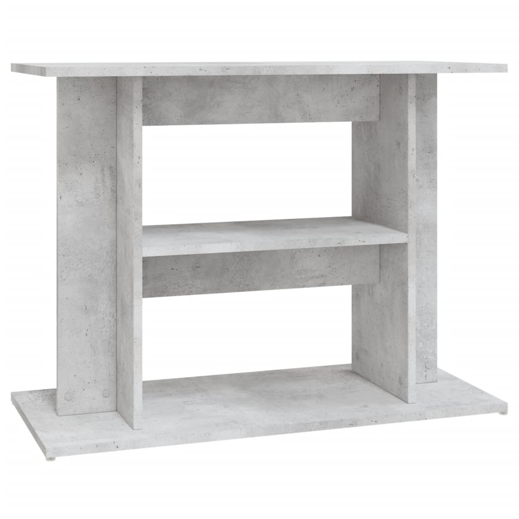 betonszürke akváriumállvány 80 x 35 x 60 cm rétegelt fából