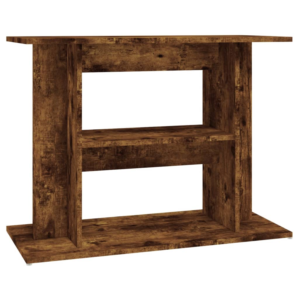 füstölt tölgyfa akváriumállvány 80 x 35 x 60 cm rétegelt fából