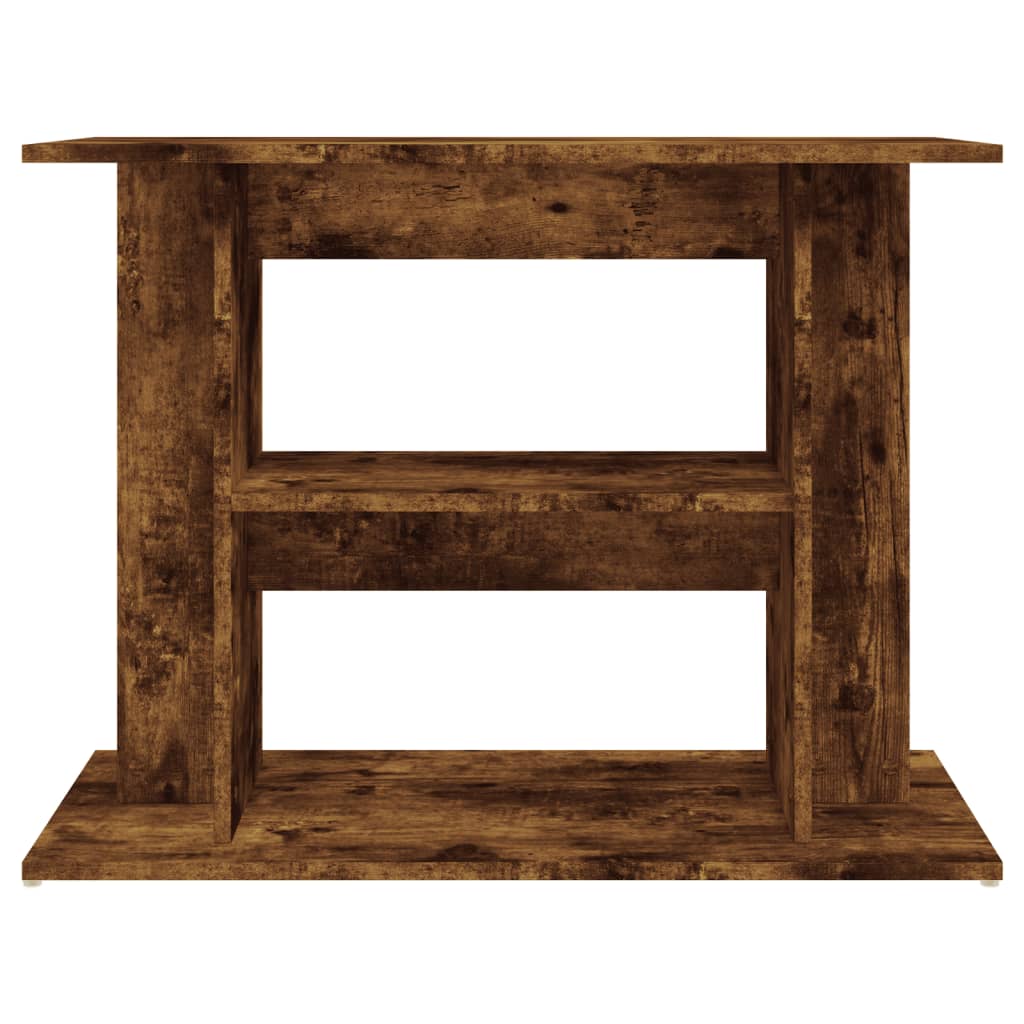 füstölt tölgyfa akváriumállvány 80 x 35 x 60 cm rétegelt fából