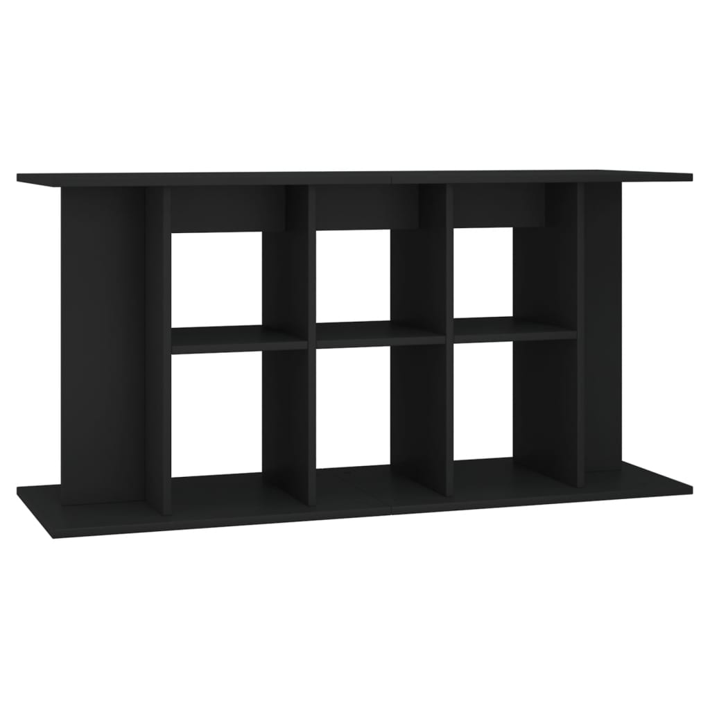 fekete szerelt fa akváriumi állvány 120x40x60 cm