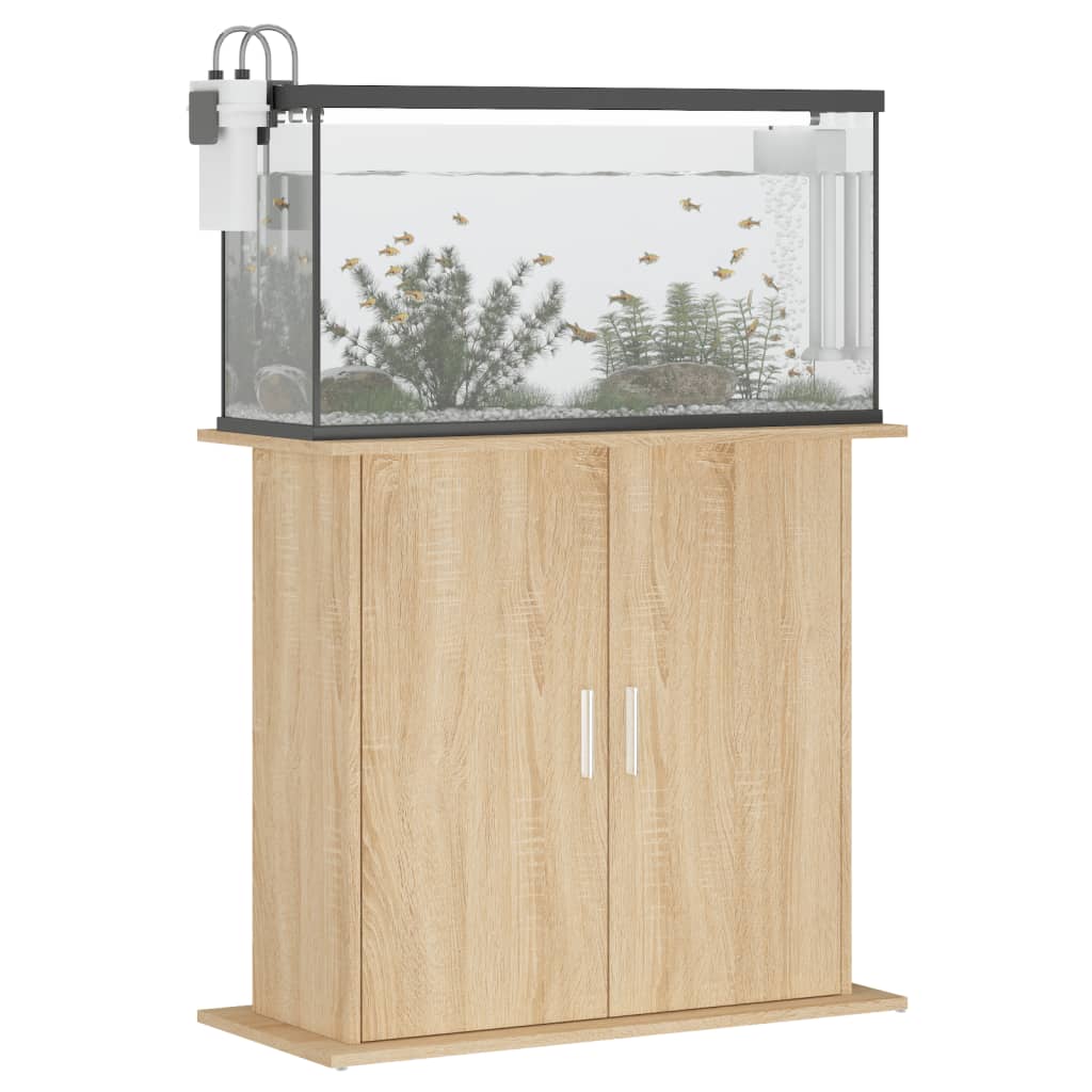 Sonoma tölgyfa akváriumállvány 81 x 36 x 73 cm rétegelt fából