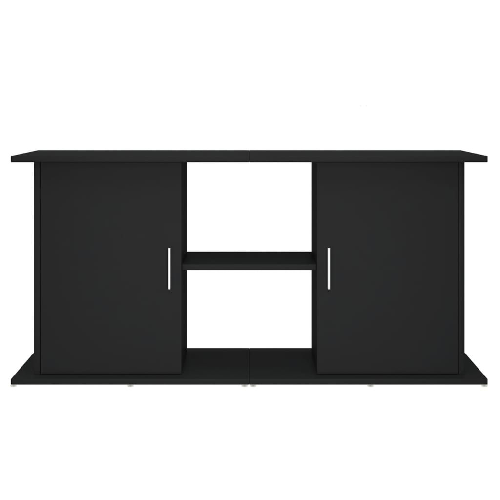 fekete szerelt fa akváriumi állvány 121x41x58 cm