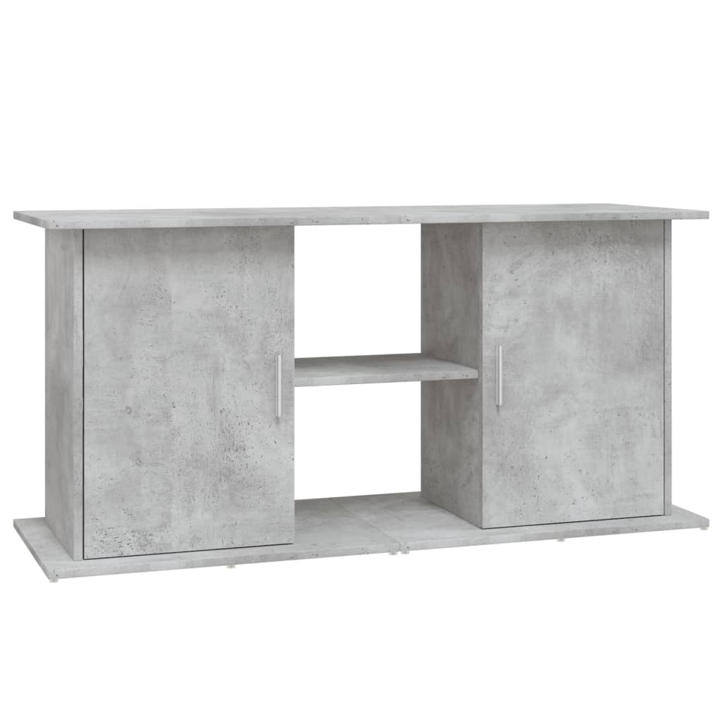 betonszürke akváriumállvány 121 x 41 x 58 cm rétegelt fából
