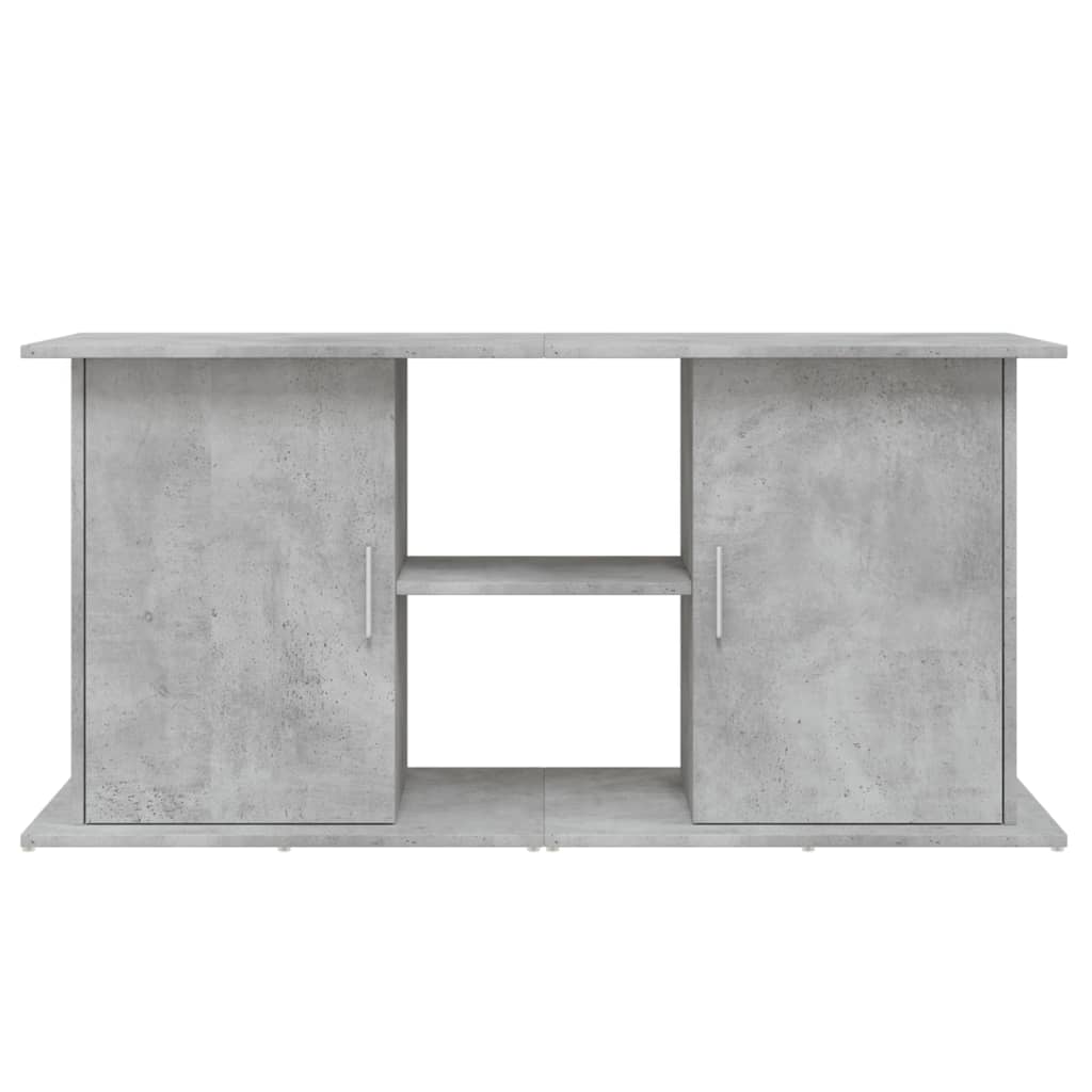 betonszürke akváriumállvány 121 x 41 x 58 cm rétegelt fából