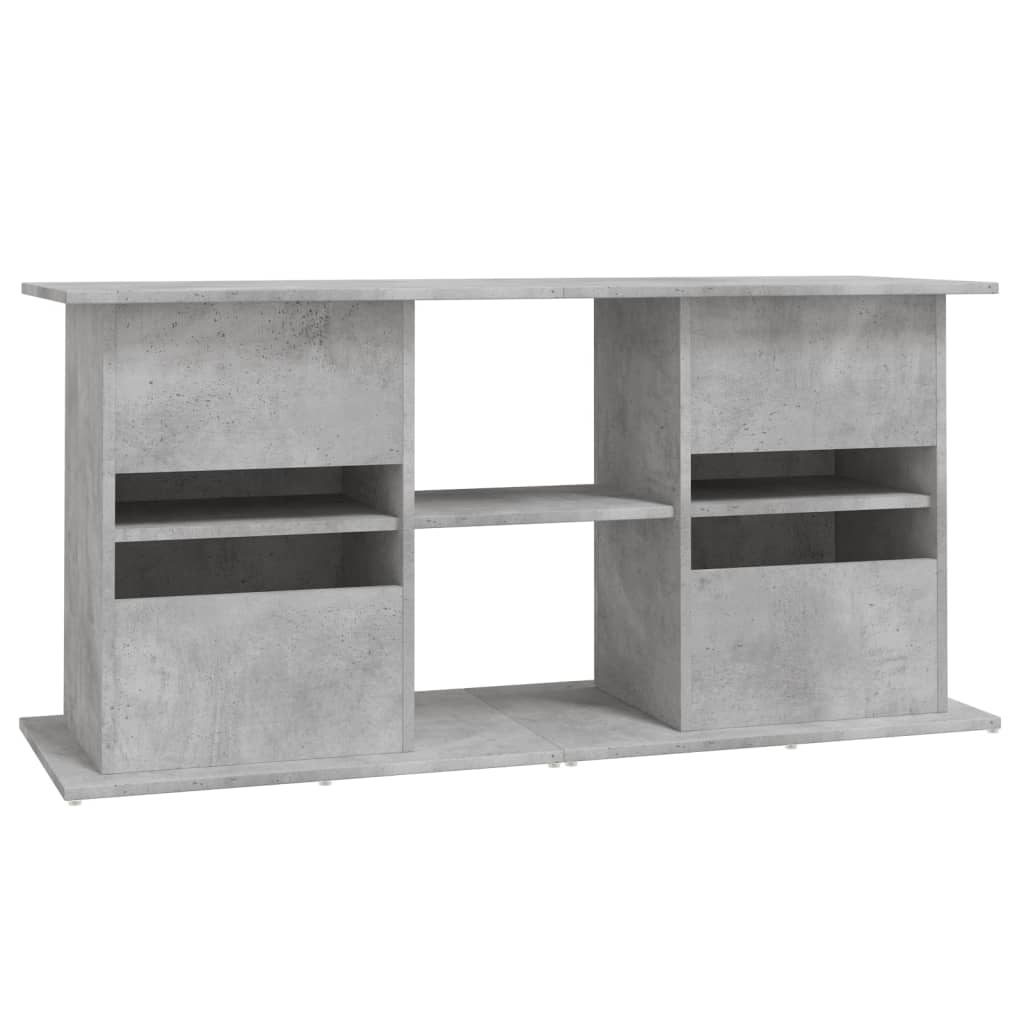 betonszürke akváriumállvány 121 x 41 x 58 cm rétegelt fából