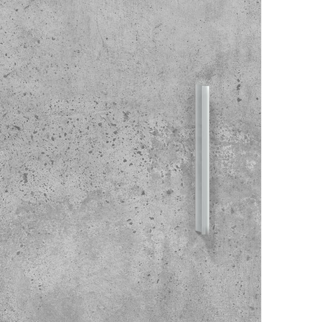 betonszürke akváriumállvány 121 x 41 x 58 cm rétegelt fából