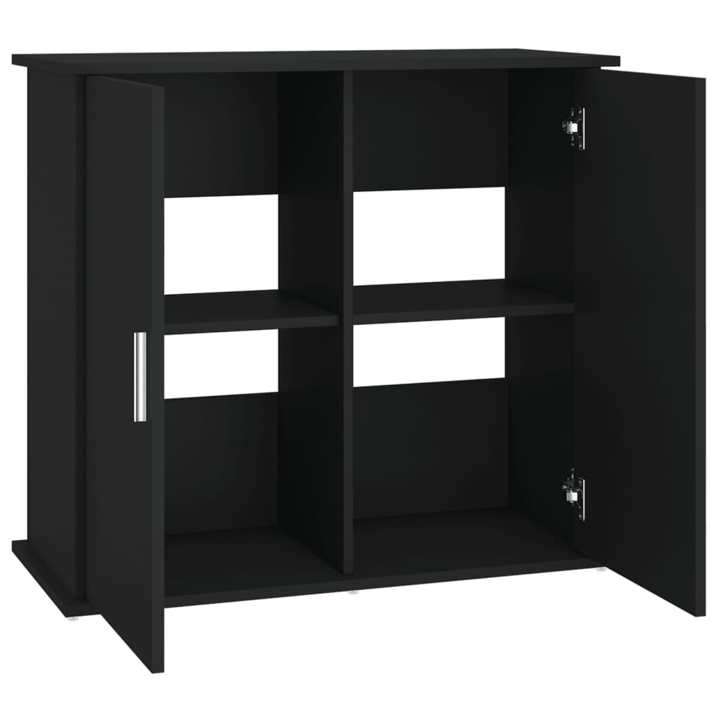 fekete szerelt fa akváriumi állvány 81x36x73 cm