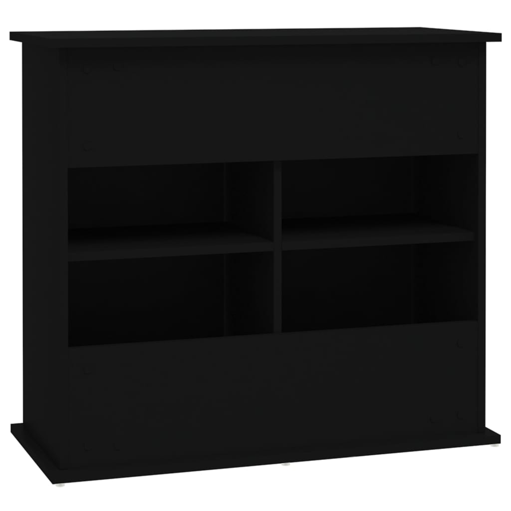 fekete szerelt fa akváriumi állvány 81x36x73 cm