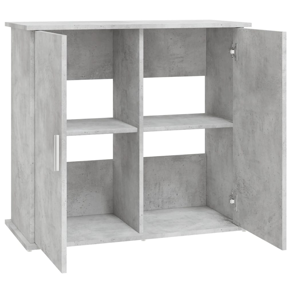 betonszürke akváriumállvány 81 x 36 x 73 cm rétegelt fából