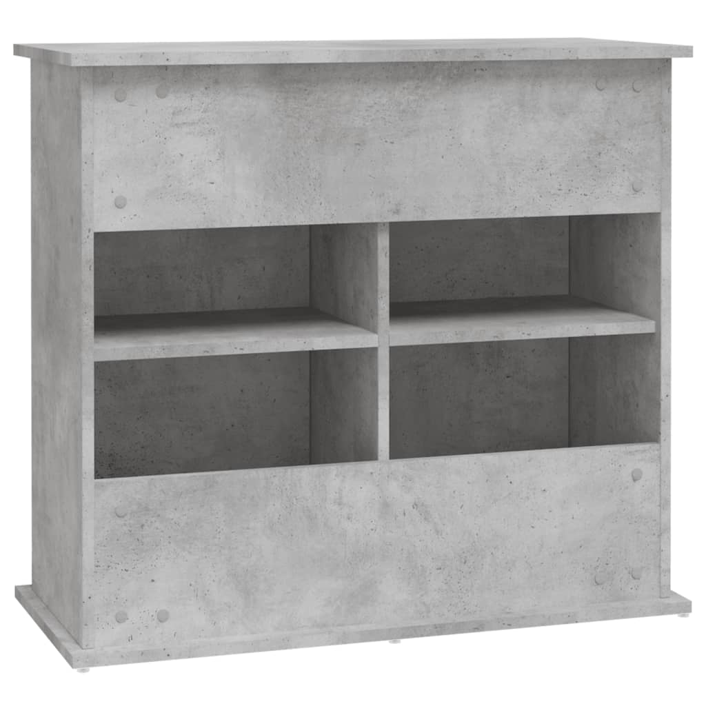 betonszürke akváriumállvány 81 x 36 x 73 cm rétegelt fából