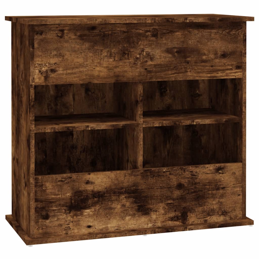 sonoma tölgyszínű szerelt fa akváriumtartó állvány 81x36x73 cm