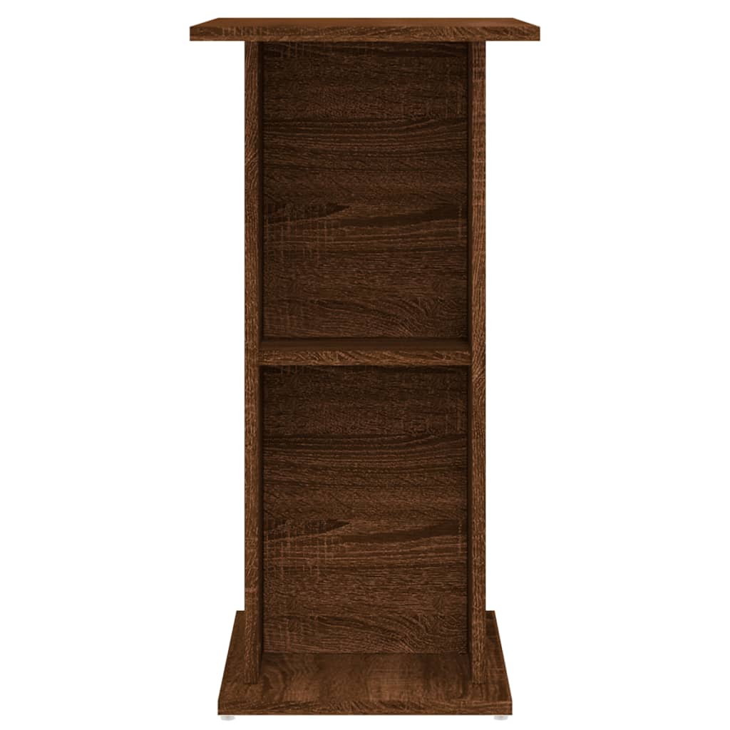 barna tölgyszínű szerelt fa akváriumi állvány 60,5x36x72,5 cm