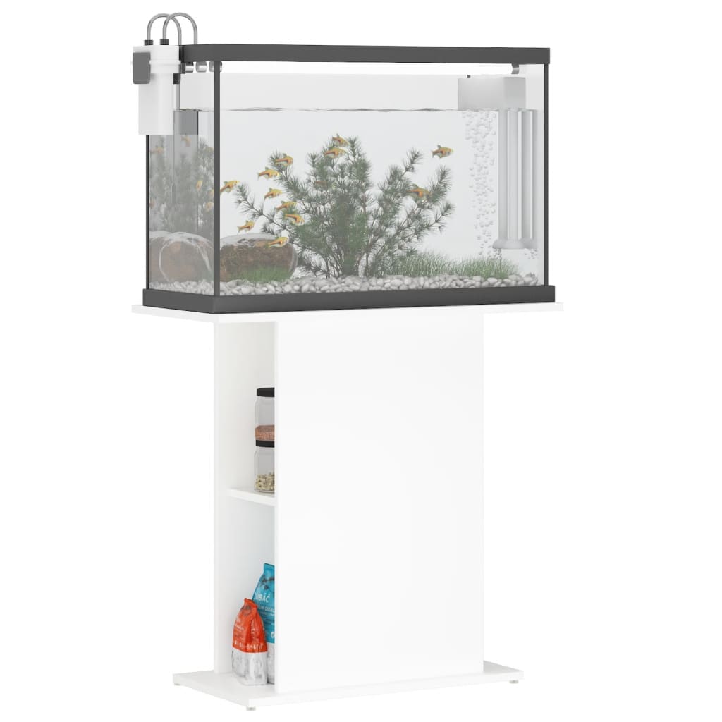 fehér akváriumállvány 75 x 36 x 72,5 cm rétegelt fából