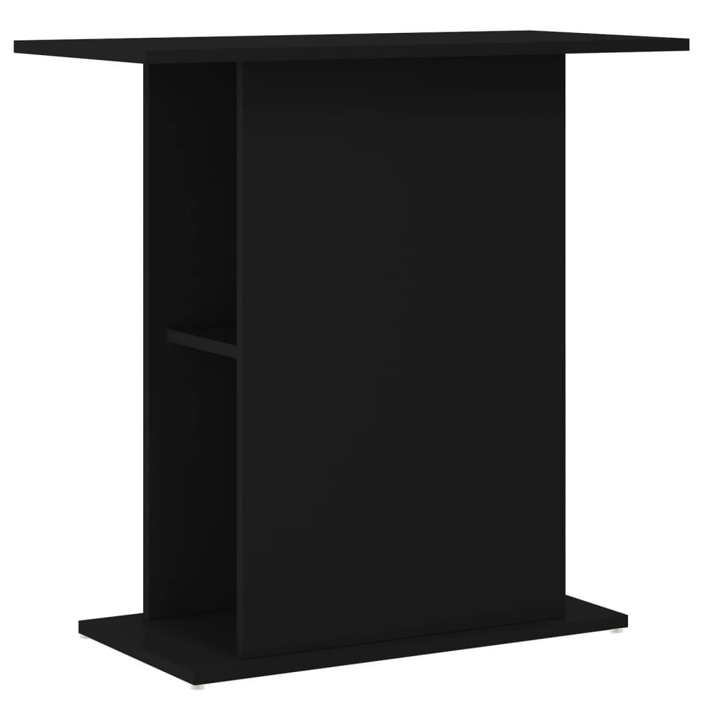 fekete szerelt fa akváriumi állvány 75x36x72,5 cm