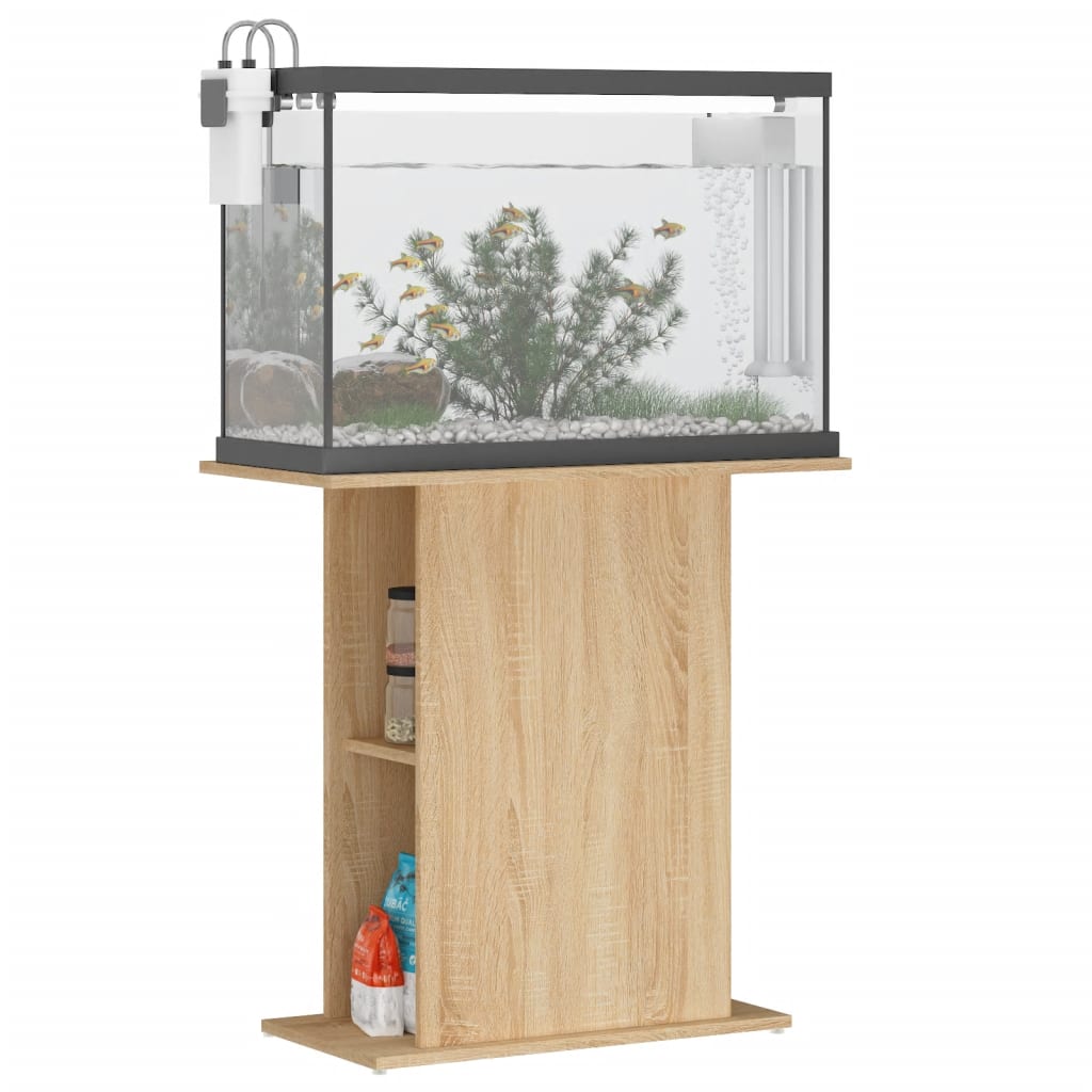 sonoma tölgyfa akváriumállvány 75 x 36 x 72,5 cm rétegelt fából