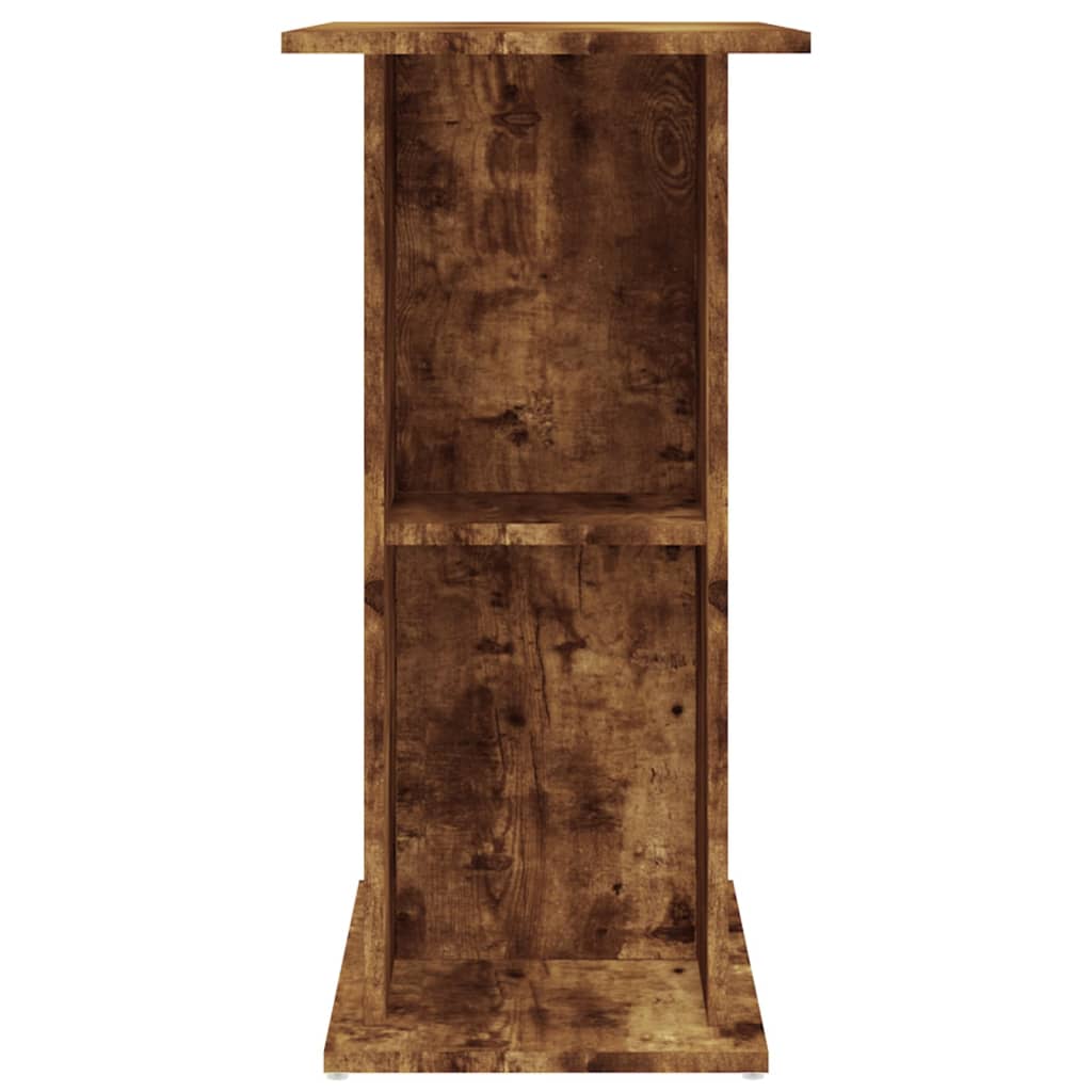 füstös tölgy szerelt fa akváriumtartó állvány 75x36x72,5 cm