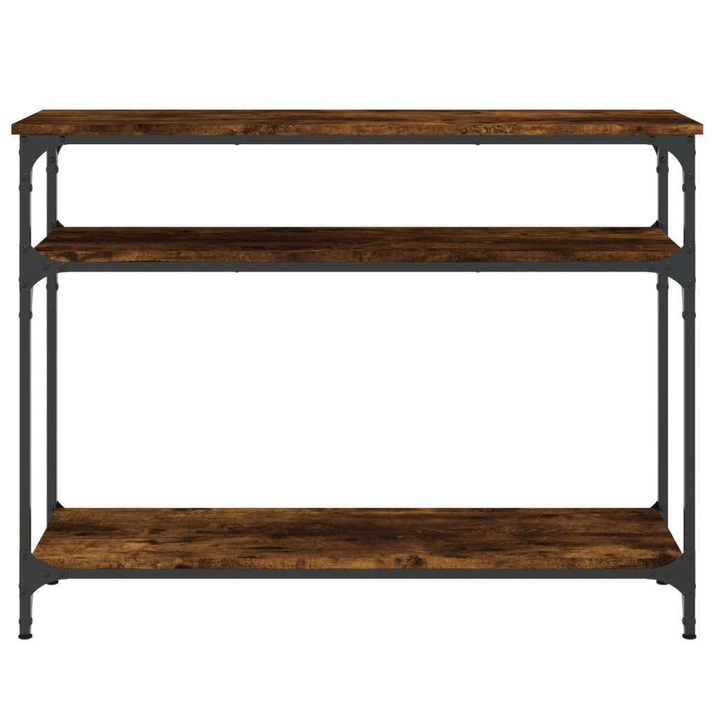 füstös tölgy színű szerelt fa tálalóasztal 100 x 29 x 75 cm