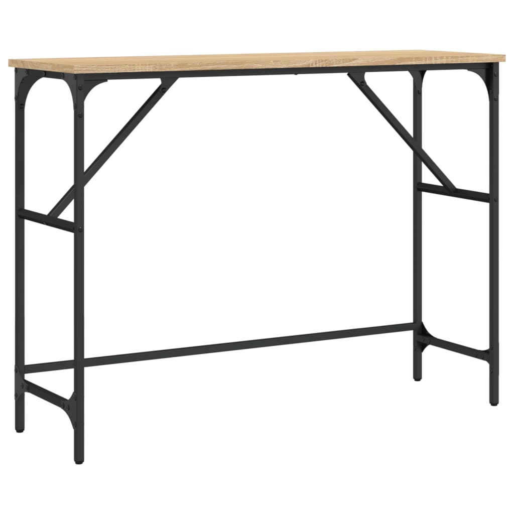 sonoma tölgy színű szerelt fa dohányzóasztal 100x32x75 cm