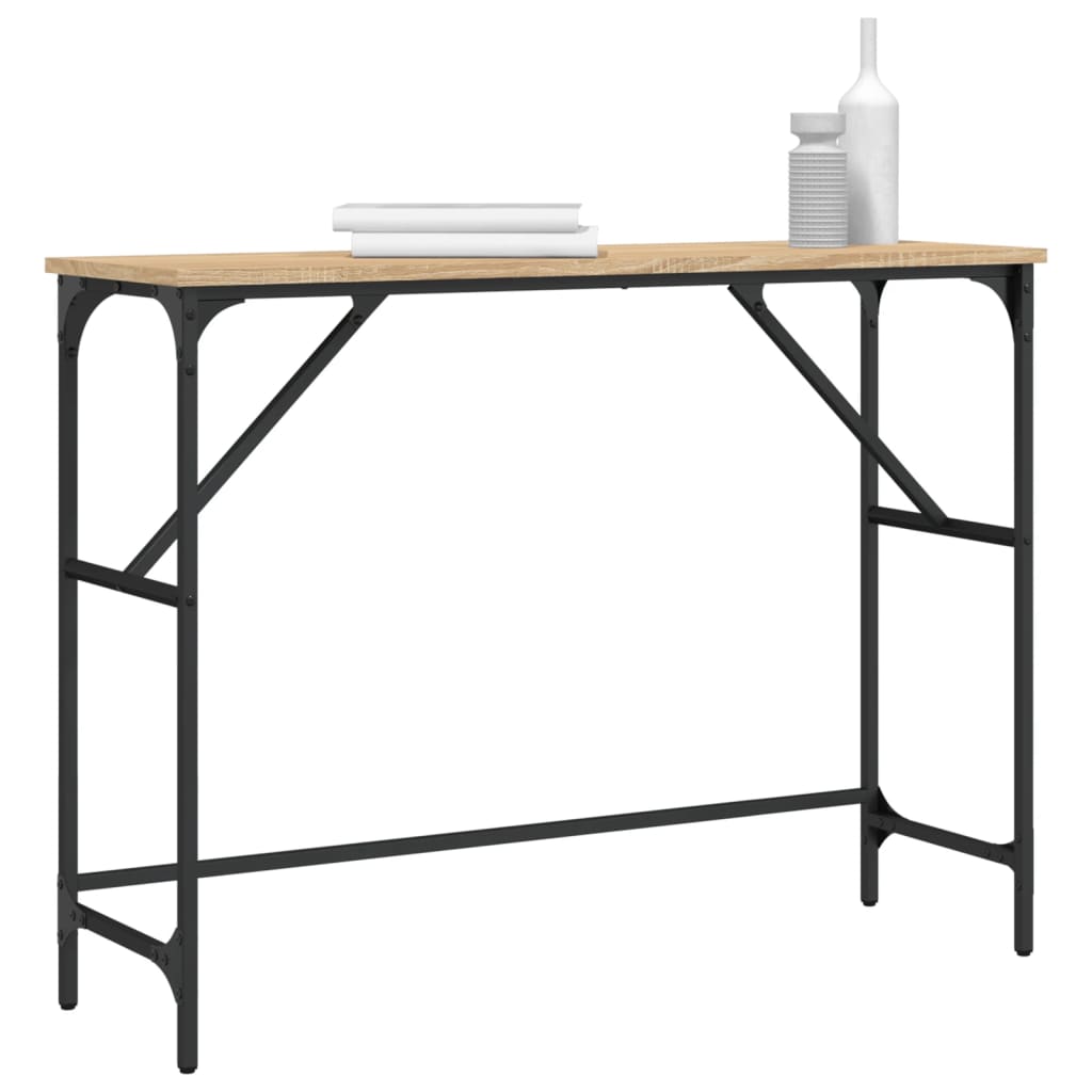 sonoma tölgy színű szerelt fa dohányzóasztal 100x32x75 cm