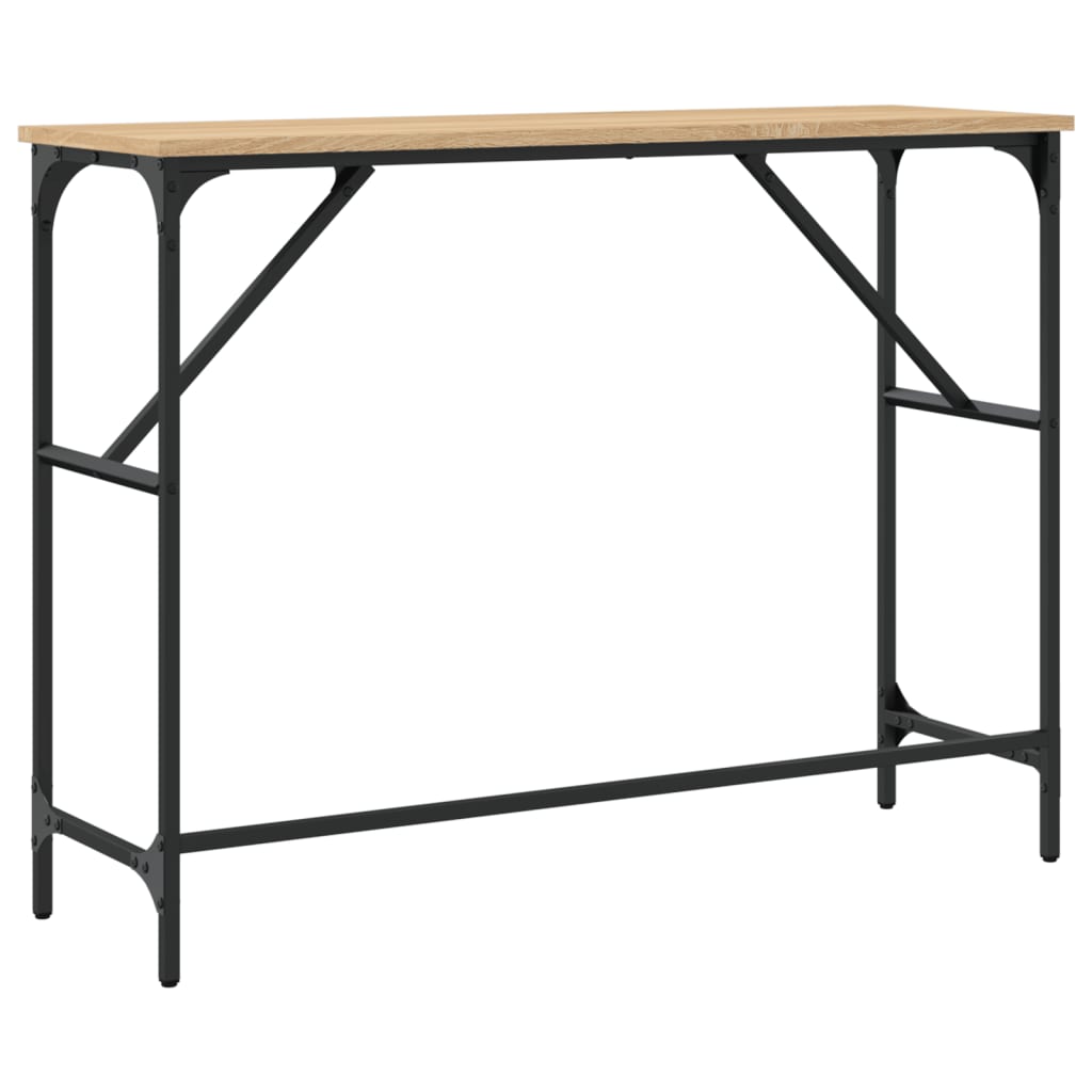 sonoma tölgy színű szerelt fa dohányzóasztal 100x32x75 cm