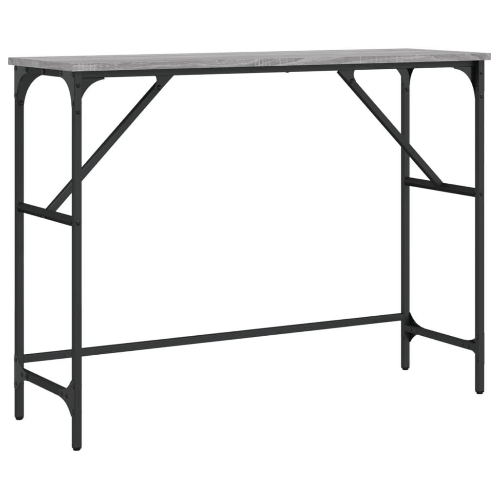 szürke sonoma színű szerelt fa tálalóasztal 100x32x75 cm
