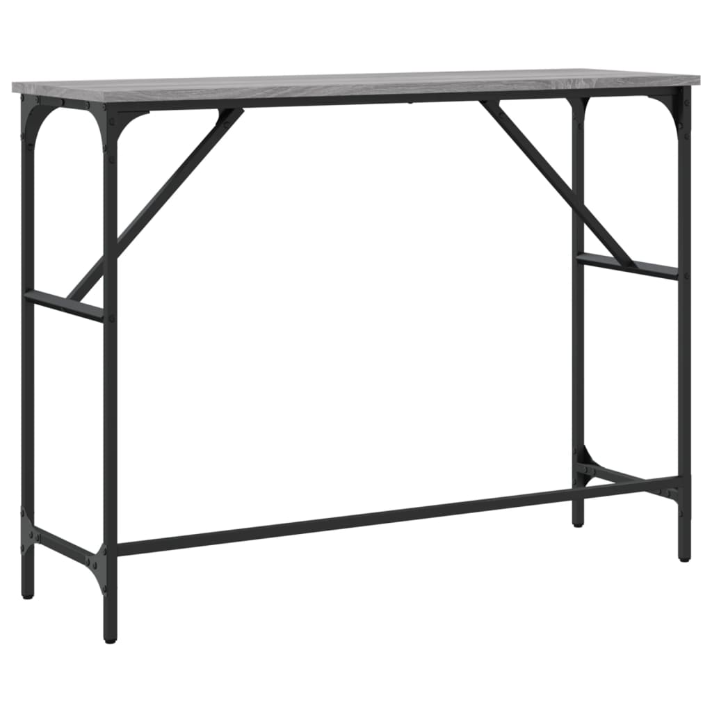 szürke sonoma színű szerelt fa tálalóasztal 100x32x75 cm