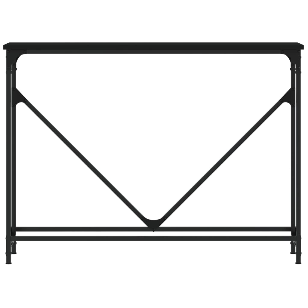 fekete szerelt fa tálalóasztal 102 x 22,5 x 75 cm